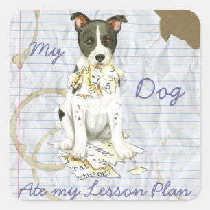 My Canaan Dog Ate my Lesson Plan Square Sticker