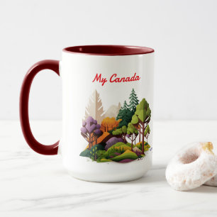 My Canada Red and Greens NATURE Mug