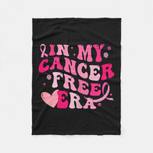 My Cancer Free Era Breast Cancer Awareness Survivo Fleece Blanket