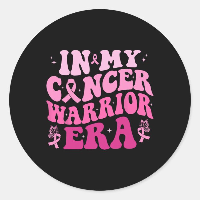 My Cancer Warrior Era Breast Cancer Awareness Wome Classic Round Sticker (Front)