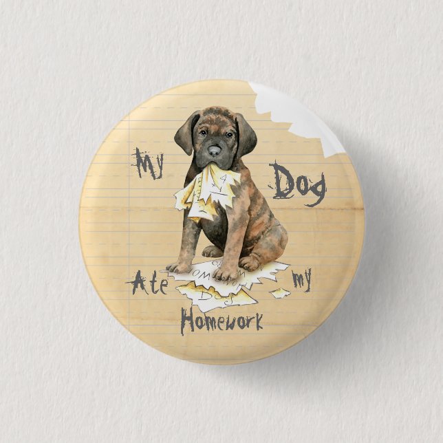 My Cane Corso Ate My Homework 3 Cm Round Badge (Front)