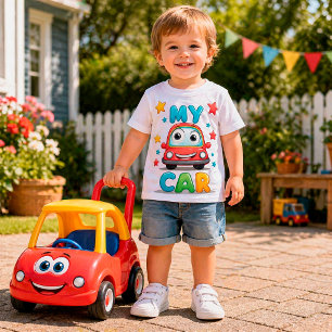 🚗 My Car Cute Cartoon Kids Driving Fun Design Baby T-Shirt