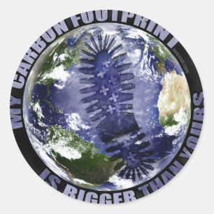My carbon footprint is bigger than yours! stickers