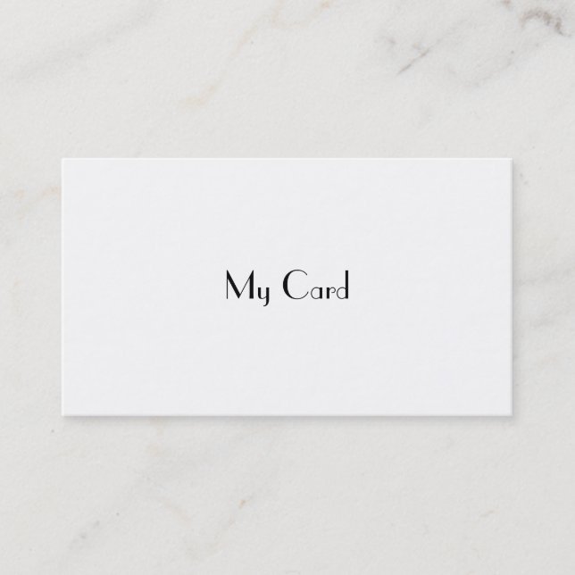 "My Card" Funny Business Cards (Front)