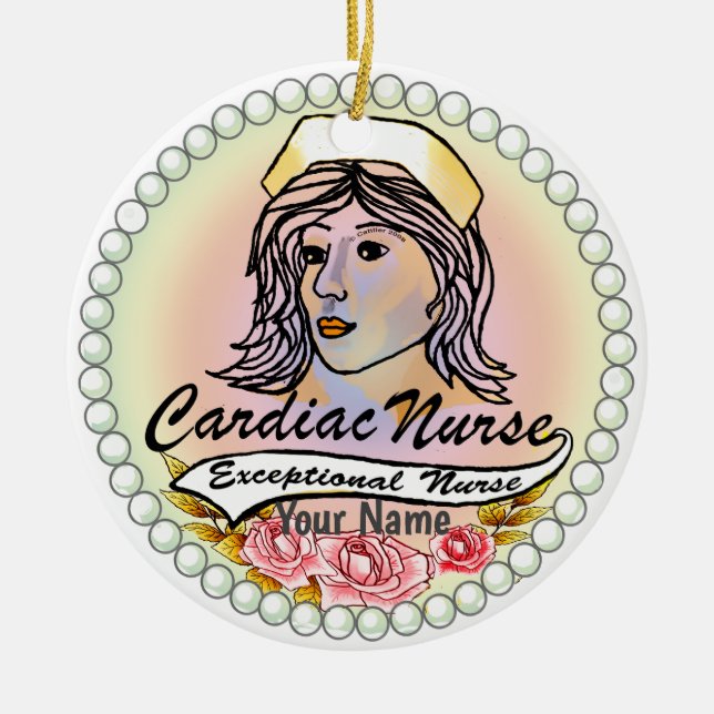 My Cardiac Nurse Ceramic Ornament (Front)