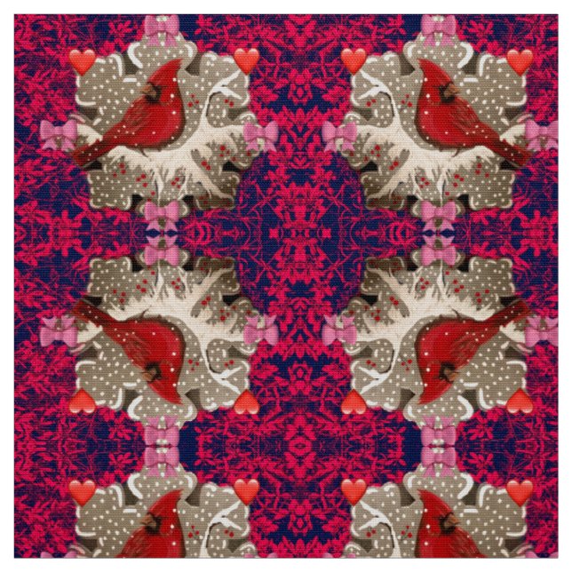 My Cardinal Valentine Fabric (Swatch)