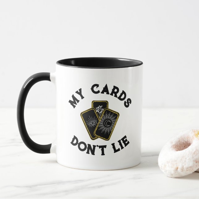"My Cards Don't Lie" Tarot Witch's Mug (With Donut)