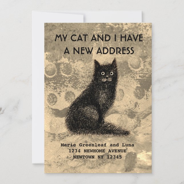 My cat and I have moved Announcement (Front)