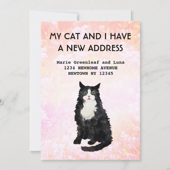 My cat and I have moved Announcement (Front)