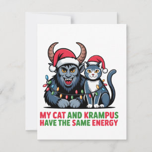 My Cat and Krampus Have the Same Energy Funny Invitation