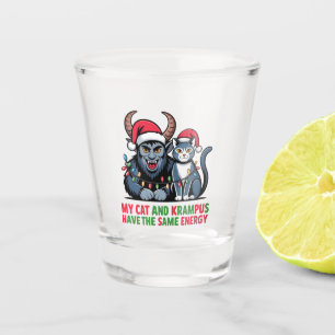 My Cat and Krampus Have the Same Energy Funny Shot Glass