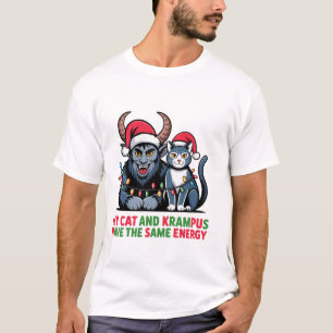 My Cat and Krampus Have the Same Energy Funny  T-Shirt