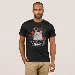 My cat digs Zeppelin t-shirt customisable 