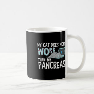 My Cat Does More Work Than My Pancreas Diabetes Aw Coffee Mug