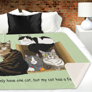 My Cat has Cats Sherpa Blanket