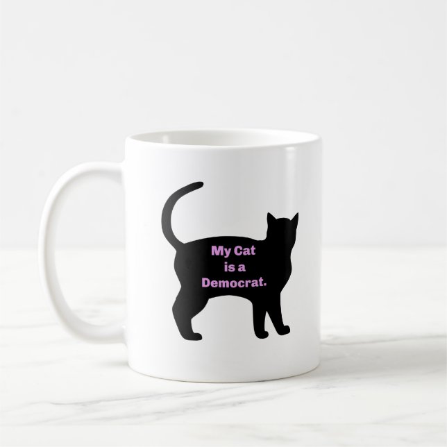 My Cat is a Democrat Coffee Mug (Left)