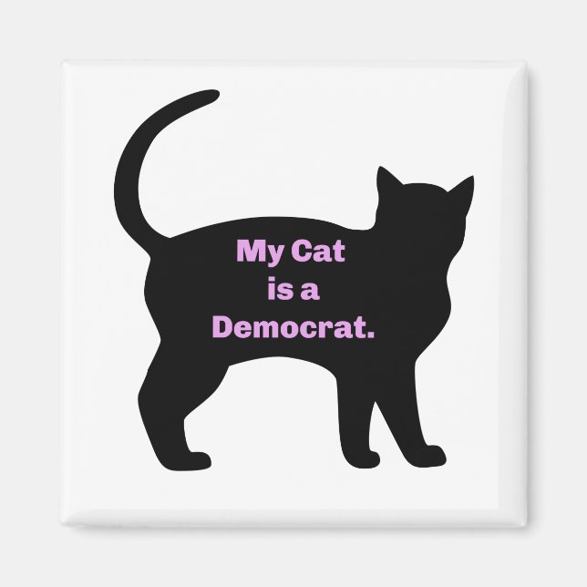 My cat is a democrat magnet (Front)