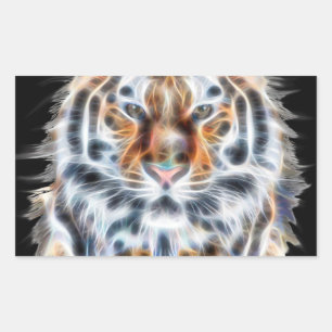 My Cat is Acting Up Tiger facial Energy Rectangular Sticker