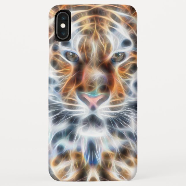 My Cat is Acting Up Tiger Portrait Energy Case-Mate iPhone Case (Back)