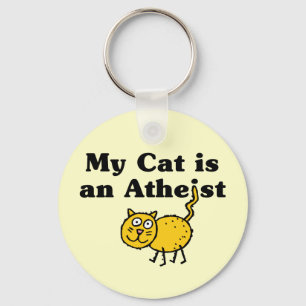 My Cat Is An Atheist Key Ring