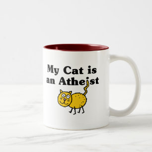 My Cat Is An Atheist Two-Tone Coffee Mug