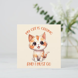 My Cat Is Calling Cute Orange Cat