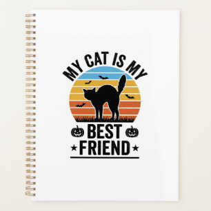 My Cat Is My Best Friend Vintage Cat Shirt Design_ Planner