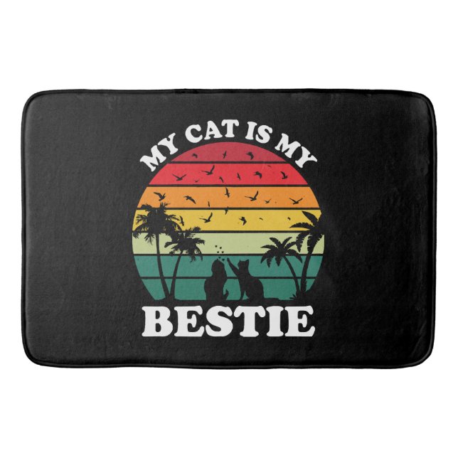 My Cat Is My Bestie Bath Mat (Front)