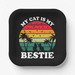 My Cat Is My Bestie Paper Plate