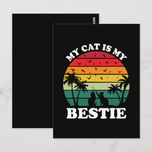 My Cat Is My Bestie Postcard