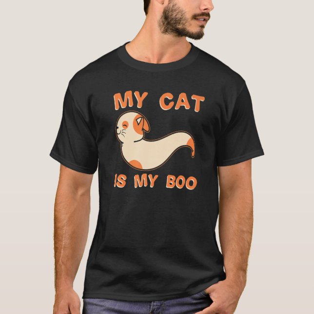 My Cat Is My Boo  Halloween Cat  1 T-Shirt (Front)