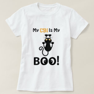 My Cat Is My Boo Halloween Girls T-Shirt