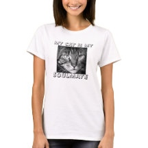 My Cat Is My Soulmate Ladies T Shirt
