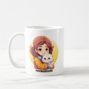 My Cat is My Therapist – Cute Comfort Cat Coffee Mug