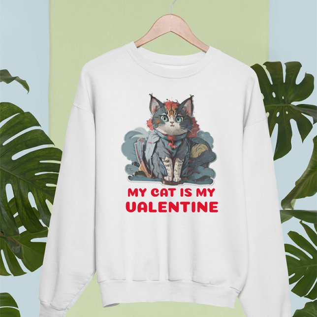 MY CAT IS MY VALENTINE. ANTI-VALENTINE  T-Shirt (Creator Uploaded)