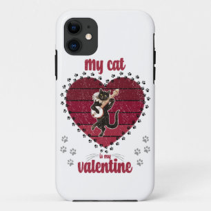 My Cat Is My Valentine   cat lover valentine gift iPhone 11 Case