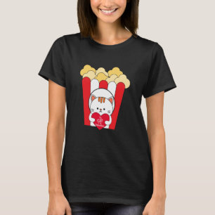 My Cat is My Valentine Cool Popcorn Valentines Day T-Shirt