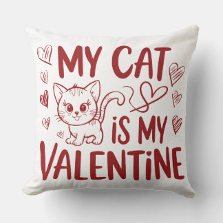 My Cat is My Valentine Cushion