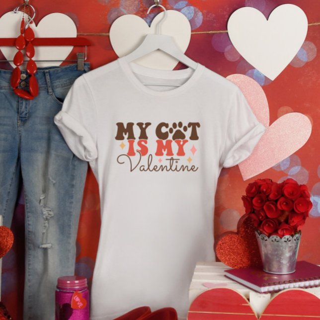 My Cat is My Valentine Funny T-Shirt (Creator Uploaded)