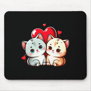 My Cat Is My Valentine Paw Heart Cat Valentine Day Mouse Pad
