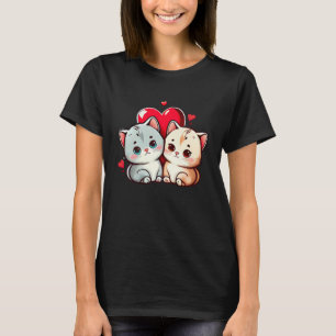 My Cat Is My Valentine Paw Heart Cat Valentine Day T-Shirt