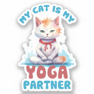 My Cat Is My Yoga Partner -Adorable Meditating Cat
