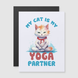 My Cat Is My Yoga Partner -Adorable Meditating Cat