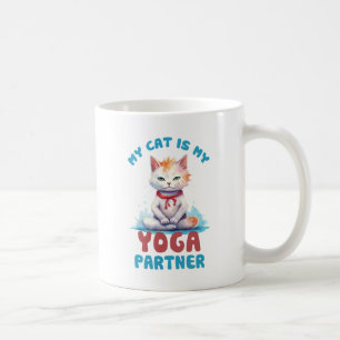 My Cat Is My Yoga Partner -Adorable Meditating Cat Coffee Mug