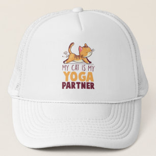 My Cat Is My Yoga Partner – Stretching Cat Trucker Hat