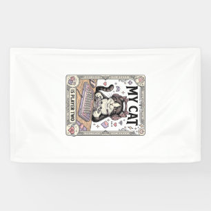 My Cat Is Player Two Cat Gamer Tech Vintage Vector Banner