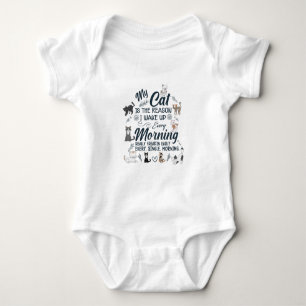 my cat is the reason cat love design baby bodysuit