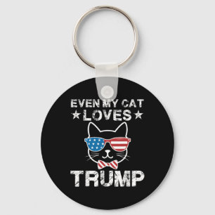 My Cat Loves Trump 2024 Key Ring
