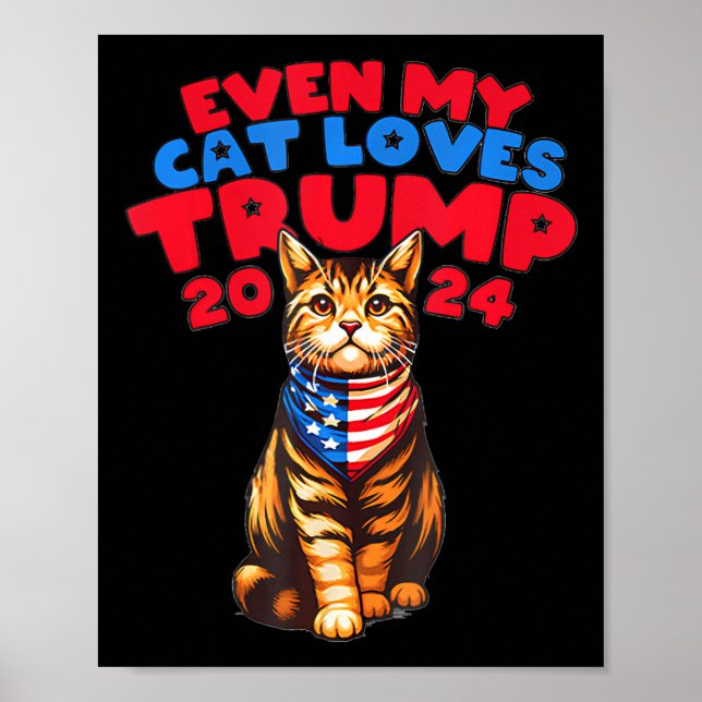 My Cat Loves Trump 2024  Poster (Front)