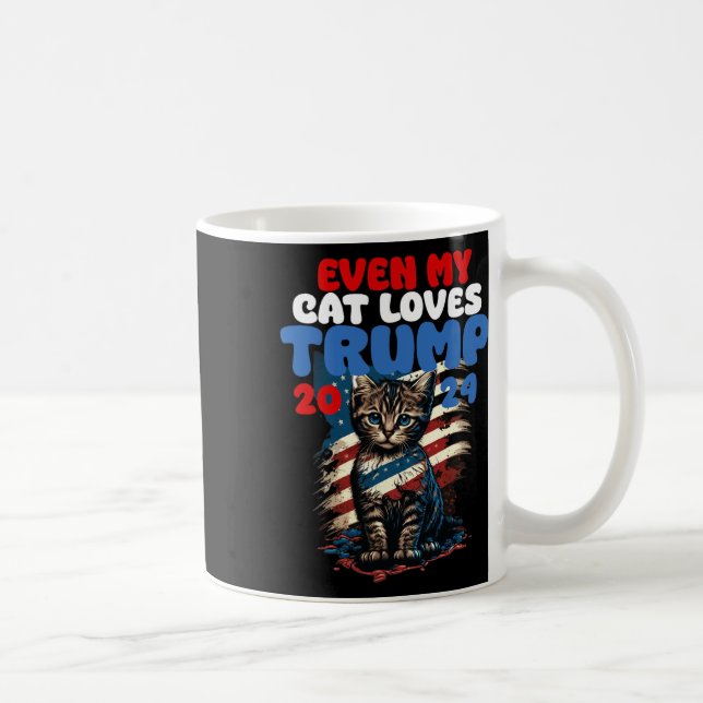 My Cat Loves Trump 2024 Shirt  Coffee Mug (Right)
